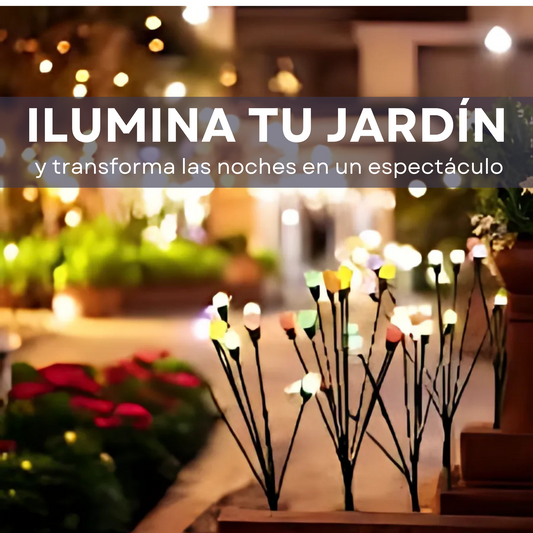 12 Luces para jardín Led Con Panel Solar