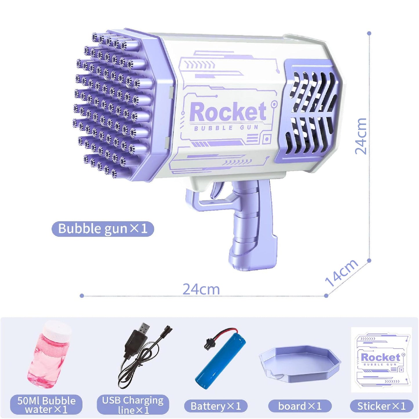 Pistola De Burbujas Eléctrica